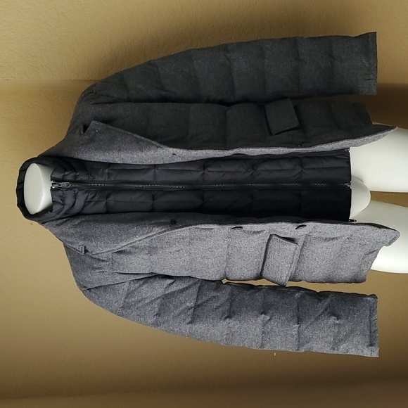 🆕️ VINCE CAMUTO Men's Gray Flannel Quilted Down & Feather Jacket SIZE: M - Picture 2 of 16
